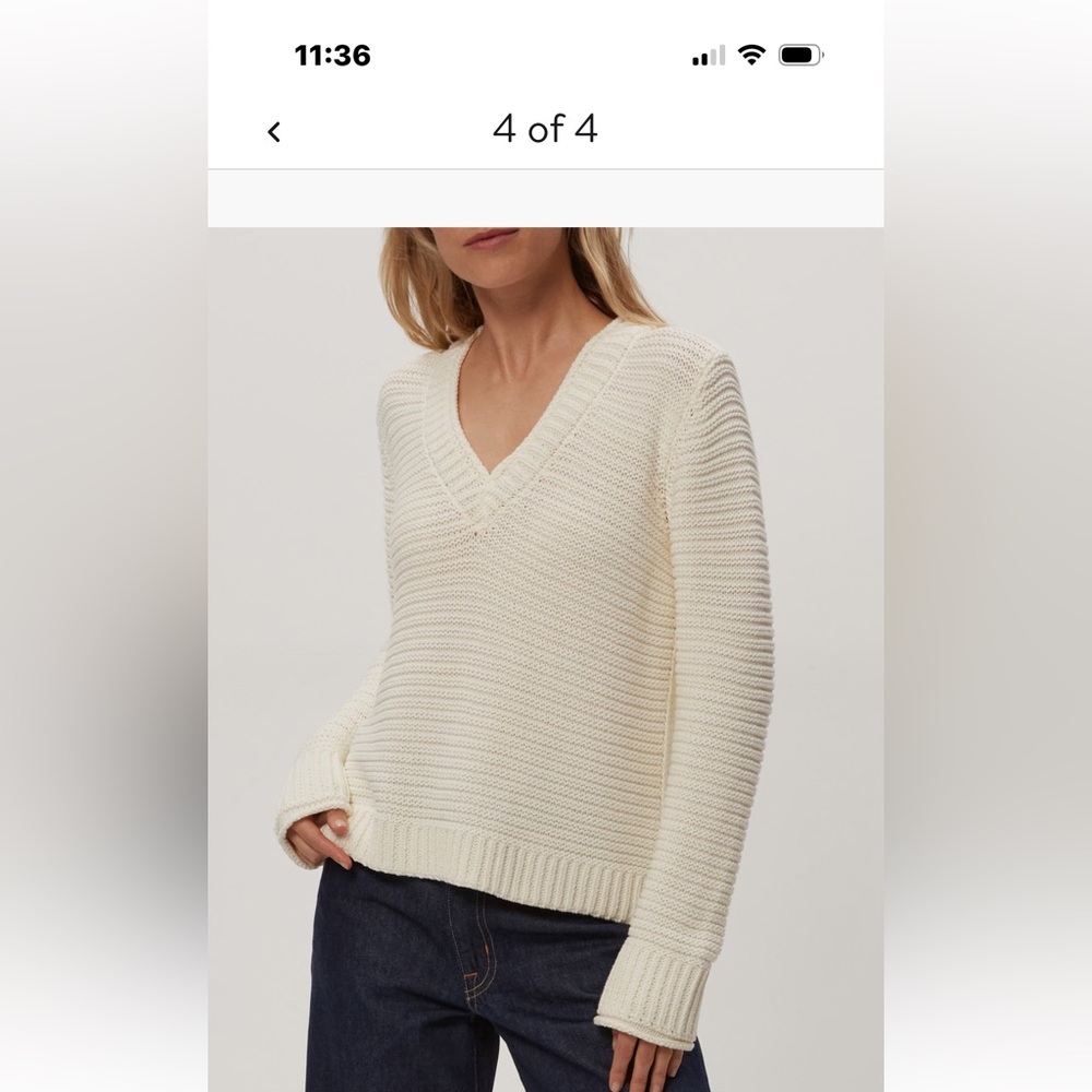 NWT Michael Stars Linda Tape Yarn V neck sweater.
